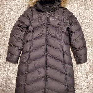 Marmot Montreaux Long Down Jacket Parka, Women's, Black, XL